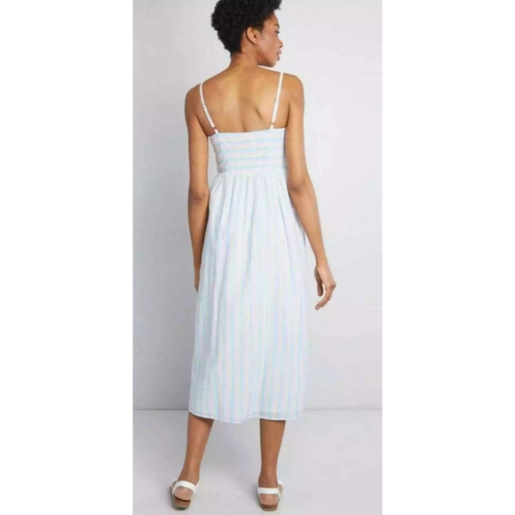 Modcloth Midi Dress Womens Size S Pastel Stripes Quite Clearly Charismatic - Picture 12 of 16